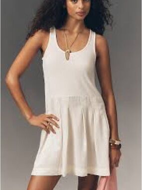 Anthropologie Goldie Mini Dress Cream XS